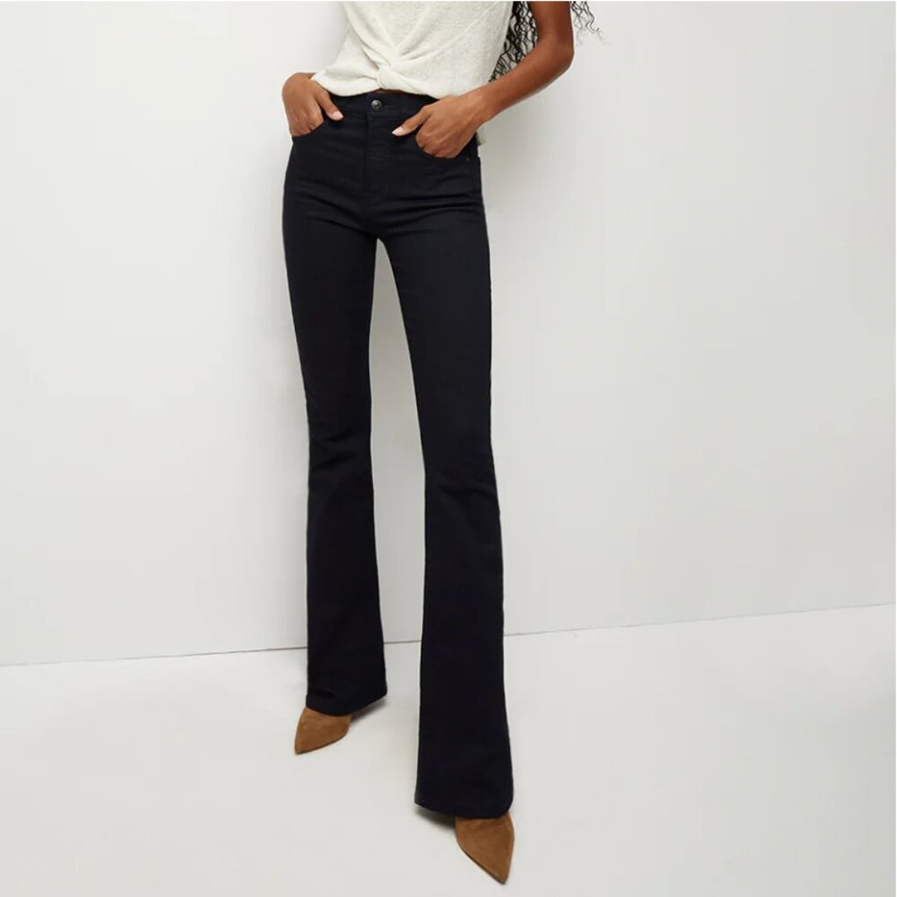 Veronica Beard Beverly Skinny Flare High Rise Jeans in Indigo 27